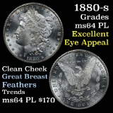 1880-s Morgan Dollar $1 Grades Choice Unc PL