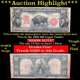 ***Auction Highlight*** 1901 $10 Legal Tender - Bison Note Grades f+. This