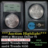PCGS 1896-p Morgan Dollar $1 Graded ms64 by PCGS