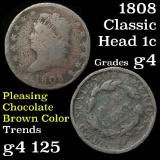 1808 Classic Head Large Cent 1c Grades g, good