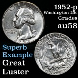 1952-p Washington Quarter 25c Grades Choice AU/BU Slider