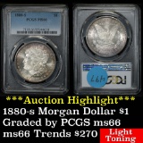 ***Auction Highlight*** PCGS 1880-s Morgan Dollar $1 Graded ms66 by PCGS (fc)