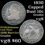 1830 Capped Bust Dime 10c Grades vg, very good