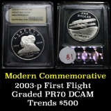 2003-p First Flight Modern Commem Dollar $1 Graded GEM++ Proof Deep Cameo by USCG