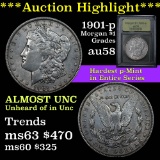 *** Auction Highlight *** 1901-p Morgan Dollar $1 Graded Choice AU/BU Slider by USCG (fc)