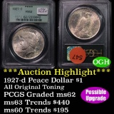 ***Auction Highlight*** PCGS OGH 1927-d Peace Dollar $1 Graded ms62 by PCGS (fc)