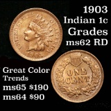 1903 Indian Cent 1c Grades GEM+ Unc BN