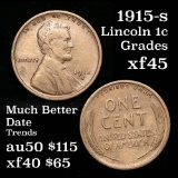 1915-s Lincoln Cent 1c Grades xf+