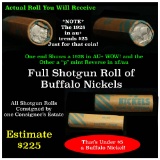 Roll of Buffalo Nickels, 1929 & 'P' Mint Ends Buffalo Nickel 5c