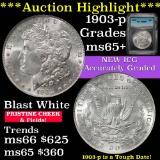 ***Auction Highlight*** 1903-p Morgan Dollar $1 Graded ms65+ by ICG (fc)