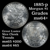 1885-p Morgan Dollar $1 Grades Choice+ Unc