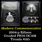 2004 Thomas A Edison Modern Commem Dollar $1 Graded GEM++ Proof Deep Cameo by USCG