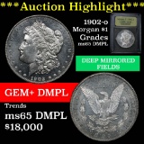*** Auction Highlight *** Top Pop 1902-o Morgan Dollar $1 Graded GEM+ DMPL by USCG (fc)