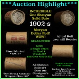 ***Auction Highlight** Solid date Morgan dollar roll 1902-s, better than av