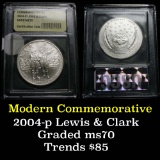 2004-p Lewis & Clark Modern Commem Dollar $1 Graded ms70, Perfection by USCG