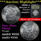 *** Auction Highlight *** 1888-s Morgan Dollar $1 Graded Select+ Unc by USCG (fc)