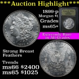 *** Auction Highlight *** 1899-p Morgan Dollar $1 Graded GEM+ Unc by USCG (fc)