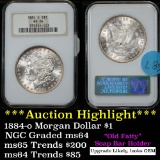 ***Auction Highlight*** NGC 1884-o Morgan Dollar $1 Graded ms64 by NGC (fc)