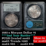 PCGS 1881-s Morgan Dollar $1 Graded ms63 by PCGS