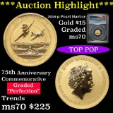 ***Auction Highlight*** PCGS 2016-p Pearl Harbor Gold Commemorative $15 Graded ms70 by PCGS (fc)