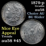 1879-p Morgan Dollar $1 Grades Choice AU/BU Slider