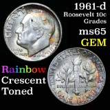 1961-d Roosevelt Dime 10c Grades GEM Unc