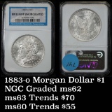 NGC 1883-o Morgan Dollar $1 Graded ms62 by NGC