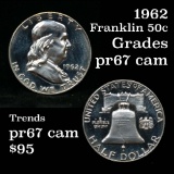 1962 Franklin Half Dollar 50c Grades GEM++ Proof Cameo