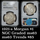 NGC 1921-s Morgan Dollar $1 Graded ms63 by NGC