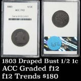 1803 Draped Bust Half Cent 1/2c by ACC