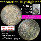***Auction Highlight*** PCGS 1887-p Morgan Dollar $1 Graded ms63 by PCGS (fc)