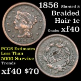 1856 Braided Hair Large Cent 1c Grades xf