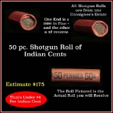 Indian Cent Roll, 1899 on one end and an xf reverse on the other Indian Cent 1c (fc)