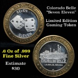 Limited Edition  $10 gaming token .999 fine Silver Colorado Belle 