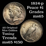 1924-p Peace Dollar $1 Grades GEM Unc