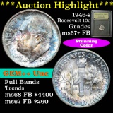 *** Auction Highlight *** 1946-s Roosevelt Dime 10c Graded Gem++ Full Bands by USCG (fc)