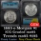 1883-o Morgan Dollar $1 Attractive frosty luster Graded ms65 By ICG very clean cheek (fc)