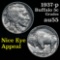 1937-p Buffalo Nickel 5c Grades Choice AU near Unc