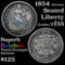 1854-p Seated Liberty Dime 10c Good Eye Appeal Grades vf++ nice detail