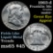 Light Golden Toning 1963-d Franklin Half Dollar 50c Near FBL Grades Choice+ Unc Good Luster