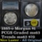 PCGS 1885-o Morgan Dollar $1 Nice luster Graded ms63 by PCGS Gold toning on reverse