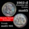 Heavily toned 1962-d Franklin Half Dollar 50c near mark free Grades Gem Unc nice gem example