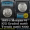 1885-o Morgan Dollar $1 frosty luster Graded ms65 By ICG accurately graded (fc)