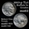 nice luster 1913-p Ty1 Buffalo Nickel 5c Grades Select Unc