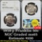 Heavily toned 1958-p Franklin Half Dollar 50c Graded ms65 By NGC original mint set toning