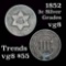 All Original 1852 3 Cent Silver 3cs Tough Denomination Grades vg, very good