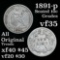 Nice Detail for the Grade 1891-p Seated Liberty Dime 10c Grades vf++