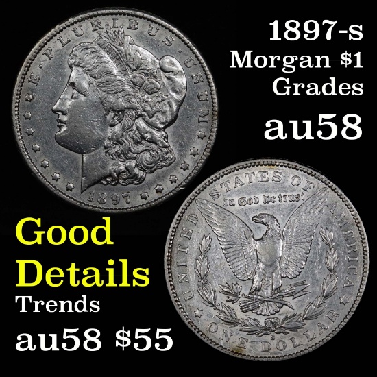 Much better Date 1897-s Morgan Dollar $1 Blast white Grades Choice AU/BU Slider