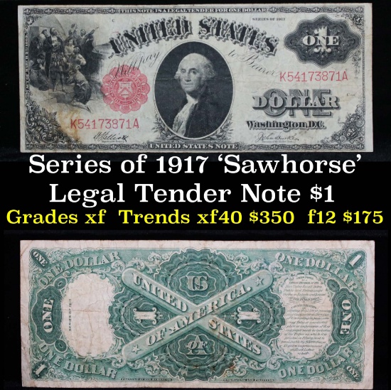 Series of 1917 Legal Tender Note $1 Grades xf (fc)