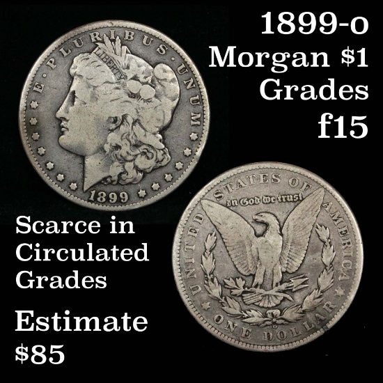 Top 100 variety 1899-o Micro 'o' Morgan Dollar $1 Very scarce, always sought after Grades f+